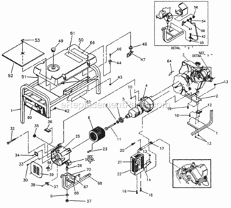 Part Location Diagram of 78817 Generac Decal Data Sheet (Back Side)